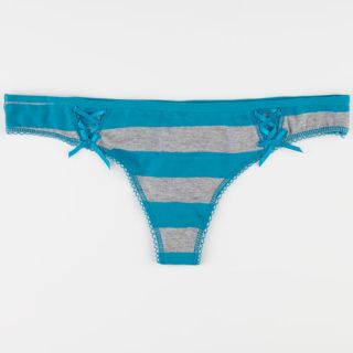 Heathered Stripe Thong Blue In Sizes Medium, Small, Large For Women 228968200