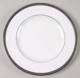 Royal Worcester Malvern Salad Plate, Fine China Dinnerware   Platinum Encrusted