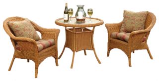 Willowemoc All weather Woven Patio Bistro Table Set