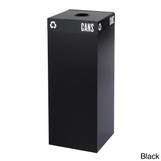 Safco 37 gallon Public Square Trash Can Base (Black, burgundyDimensions 15 inches long x 15 inches wide x 38 inches high )
