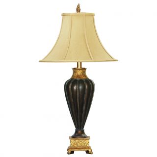 Dimond Lighting Three way Led One light Table Lamp In Black And Gold Leaf Finish