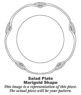 Homer Laughlin  Springtime (Marigold) Salad Plate, Fine China Dinnerware   Marig