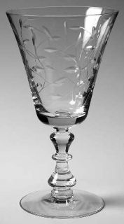 Fostoria Chatham Water Goblet   Stem #6036, Cut #829