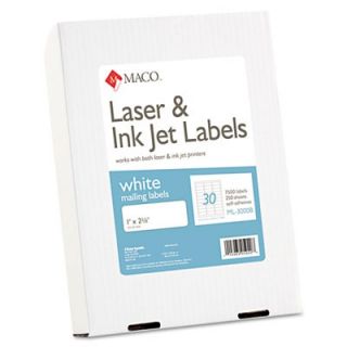 Maco White All Purpose Labels