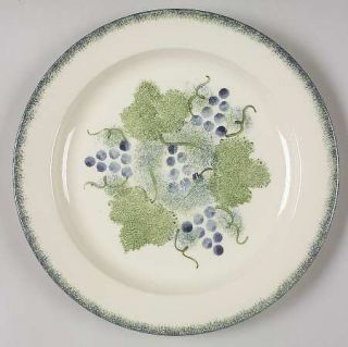 Poole Pottery Vineyard Dinner Plate, Fine China Dinnerware   Grapes, Green Leave