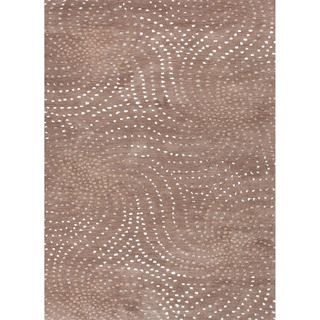 Hand tufted Transitional Abstract Pattern Brown Accent Rug (2 X 3)