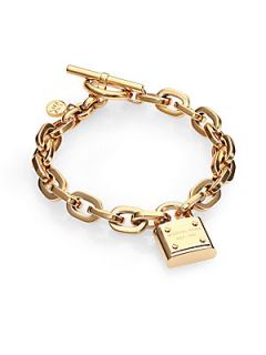 Michael Kors Padlock Charm Bracelet/Gold   Gold