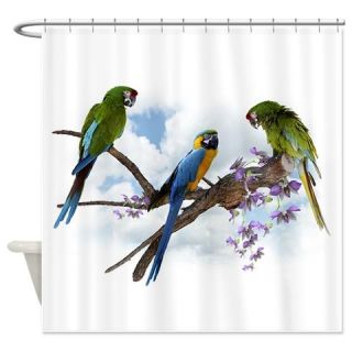  Macaw Parrots Shower Curtain  Use code FREECART at Checkout