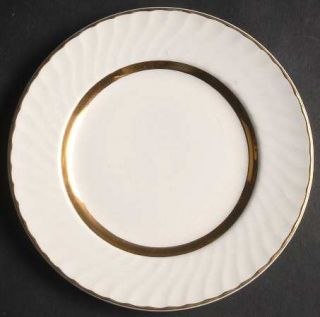 Wedgwood Golden Swirl Bread & Butter Plate, Fine China Dinnerware   Swirled Rim,