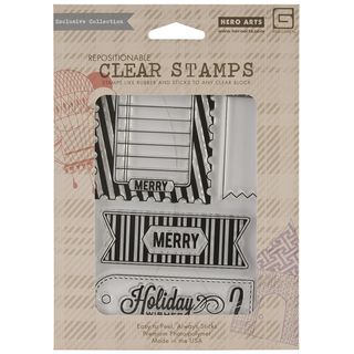 Hero Arts Clear Stamps 4x6 Sheet aspen Merry