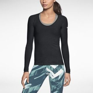 Nike Pro Core Fitted Studio Long Sleeve Womens Training Shirt   Black