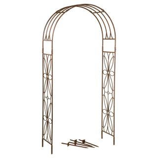 Deer Park Ironworks Stained Glass Arbor Multicolor   AR203