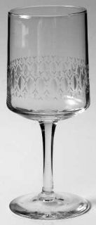 Lenox Cameo Wine Glass   Cut And Etched Geometric Design On Bowl