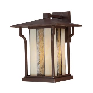 Quoizel Langston One light Outdoor Fixture (Aluminum Finish Chocolate bronze Number of lights One (1)Glass count 12Requires one (1) 100 watt A19 medium base bulb (not included)Dimensions 15 inches high x 11 inches wide x 14 inch extensionsWeight 7 po