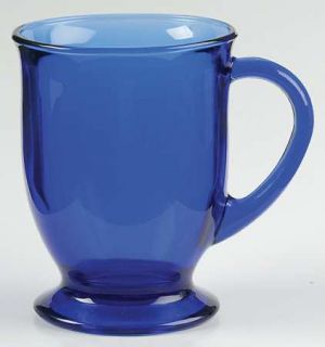 Anchor Hocking Cafe Cobalt Blue Mug   All Cobalt Blue, Undecorated,Flare Lip