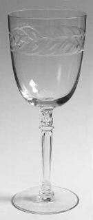 Fostoria Gadroon Water Goblet   Stem #6030, Cut #816