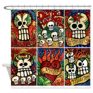  Day of the Dead Sugar Skulls Shower Curtain  Use code FREECART at Checkout