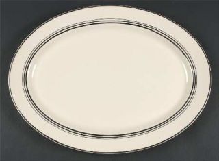 Syracuse Nimbus Platinum 16 Oval Serving Platter, Fine China Dinnerware   Old I