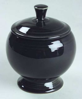 Homer Laughlin  Fiesta Black (Newer) Individual Sugar Bowl & Lid, Fine China Din