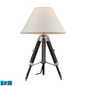 Dimond Lighting DMD D2125 LED Studio Table Lamp in Chrome & Black with Pure Whit