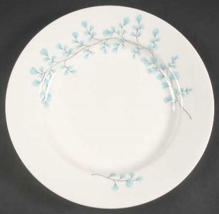 Martha Stewart China Maidenhair Fern Blue Dinner Plate, Fine China Dinnerware  