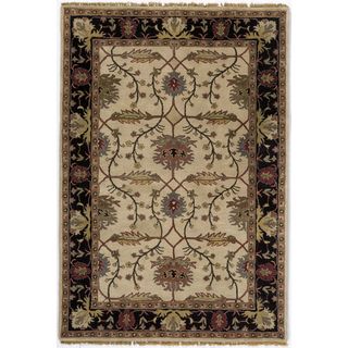 Hand tufted Cyrus Dunmore Cream/ Black Wool Area Rug (56 X 8)