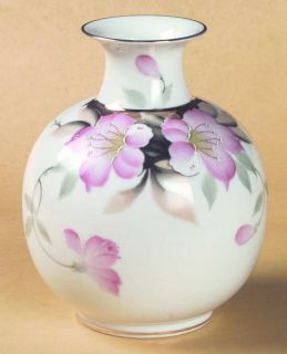 Noritake Azalea High Vase (Bulbous), Fine China Dinnerware   Pink,Patent#19322 O