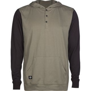 Example Mens Lightweight Henley Hoodie Military In Sizes Medium, Small, L