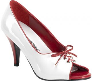 Womens Funtasma Pump 216   White/Red Patent Ornamented Shoes