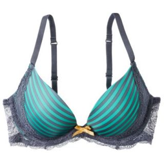 Xhilaration Juniors Padded With Lace Demi   Green 38B