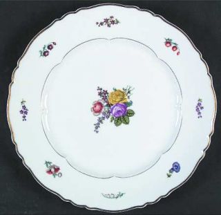 Haviland Nymph Dinner Plate, Fine China Dinnerware   France, Floral Rim & Center