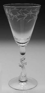 Tiffin Franciscan Baroque (Gray Cut) Wine Glass   Stem 17457,Gray Cut Plant,Mold