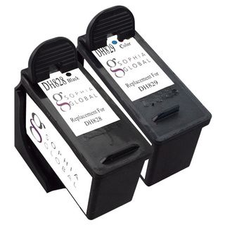 Sophia Global Remanufactured Ink Cartridge Replacement For Dell Dh828 And Dh829 Series 7 (1 Black, 1 Color) (1 Black 1 TricolorPrint yield Up to 250 pages for the black cartridge and up to 280 pages for the color cartridgeModel SG1eaDellDH8281eaDellDH82