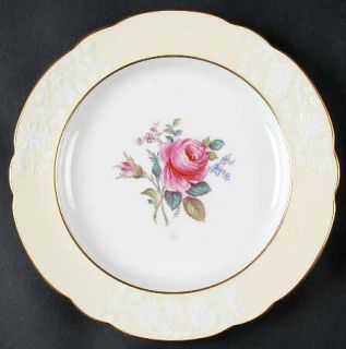 Spode Maritime Rose Pale Yellow Luncheon Plate, Fine China Dinnerware   Pale Yel