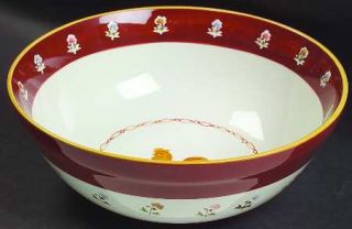 Waverly Coq A Doodle Do 12 Large Salad Serving Bowl, Fine China Dinnerware   Ye