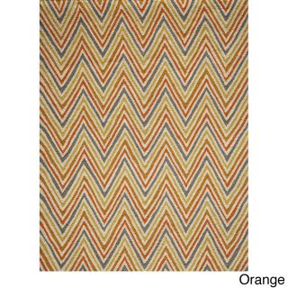 Cozumel Hand hooked Chevron Polyester Rug (5 X 7)