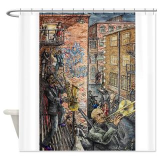  Back Alley Blues Shower Curtain  Use code FREECART at Checkout
