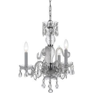 Crystorama Lighting CRY 5044 CH CL MWP Traditional Crystal Chandelier Clear Hand