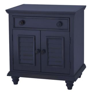 John Boyd Designs Outer Banks 1 Drawer Nightstand OB NS07 Finish Blue