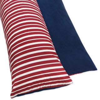 Sweet Jojo Designs Cotton Blend Vintage Aviator Full Length Double Zippered Body Pillow Case Cover (Red stripe/ blueThread count 200 Materials Cotton, microsuedeZipper closures on both sides for easy useCare instructions Machine washableDimensions 20 