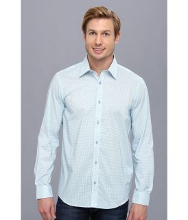 Report Collection L/S Micro Print Shirt Mens Long Sleeve Button Up (Blue)
