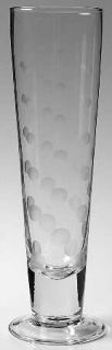 Pfaltzgraff Circumference Pilsner Glass   Clear, Frosted Dots, Smooth Stem