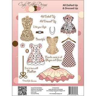 Cindy Echtinaw Designs Spellbinders Matching Rubber Stamps all Dolled Up and Dressed Up