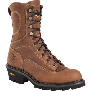Georgia 9In. Comfort Core Logger Work Boot   Crazy Horse Tan, Size 11 1/2 Wide,