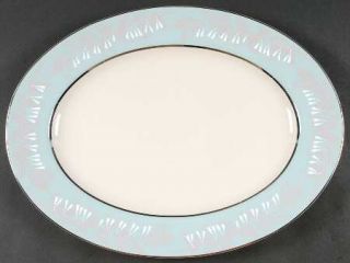Nancy Prentiss Foxhall 15 Oval Serving Platter, Fine China Dinnerware   Mint Gr