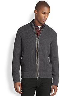 Vince Wool Mockneck Sweater   Dark Grey