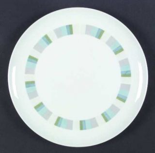 Sango Nordica Dinner Plate, Fine China Dinnerware   Blue Green Design