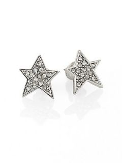 ABS by Allen Schwartz Jewelry Pave Star Stud Earrings   Silver