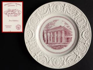Wedgwood University Of Virginia Mulberry Dinner Plate, Fine China Dinnerware   M