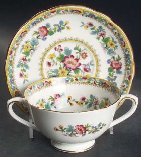 Coalport Ming Rose Saucer for Footed Cream Soup Bowl, Fine China Dinnerware   Pi